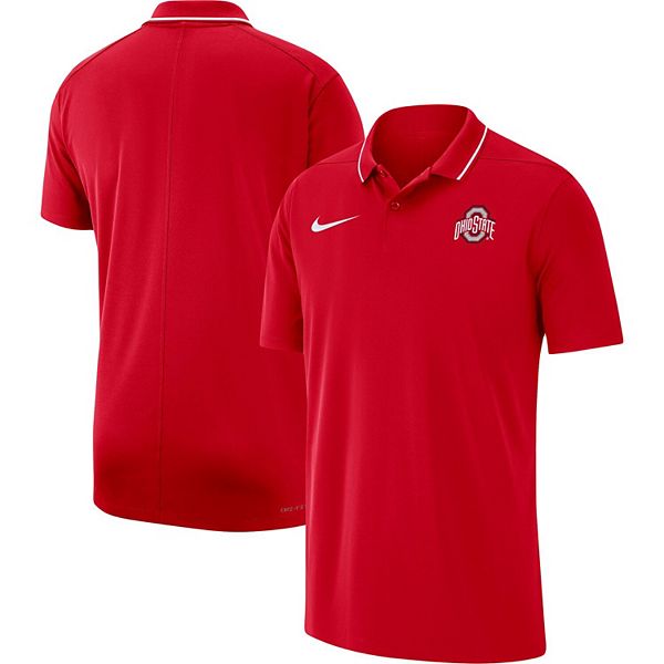 Men's Nike Scarlet Ohio State Buckeyes Coaches Performance Polo