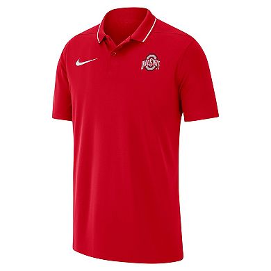 Men's Nike Scarlet Ohio State Buckeyes 2023 Coaches Performance Polo
