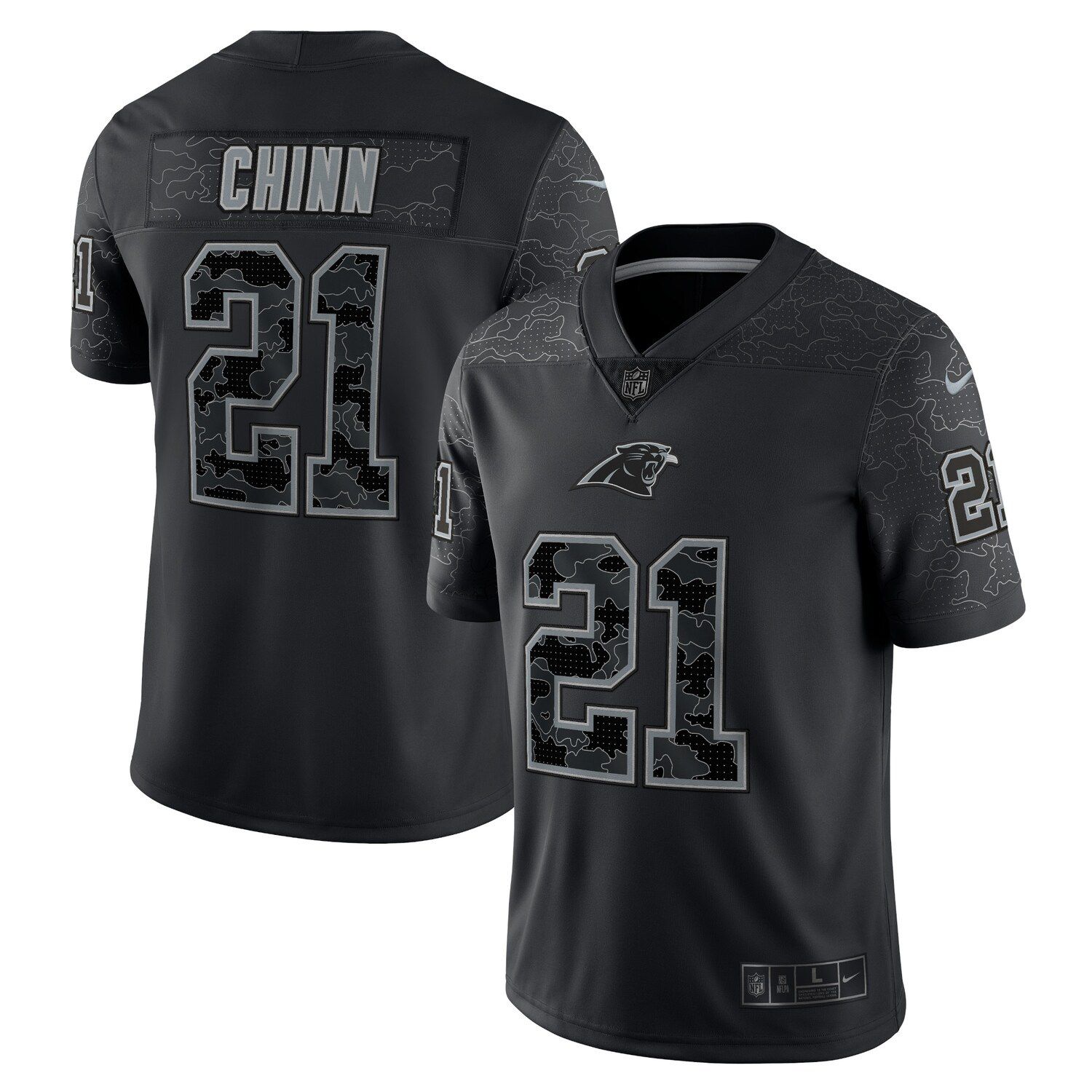 Men's Nike Adam Thielen Black Carolina Panthers Game Player Jersey