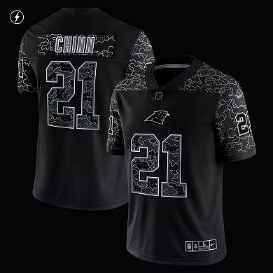 Men's Nike Jeremy Chinn Black Carolina Panthers RFLCTV Limited Jersey