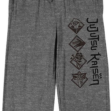 Men's Jujutsu Kaisen Symbols Pajama Pants