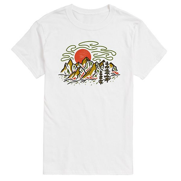 Men's Colorful Mountains Graphic Tee