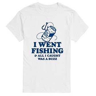 Men's Went Fishing Caught A Buzz Graphic Tee