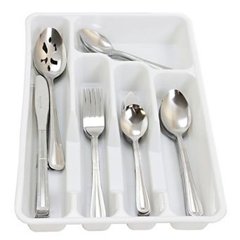 Gibson Home Basic Living Aston 45 pc Flatware Set with Plastic Tray