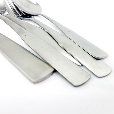 Gibson Home Abbeville 61 Piece Stainless Steel Flatware Set with Wire Caddy