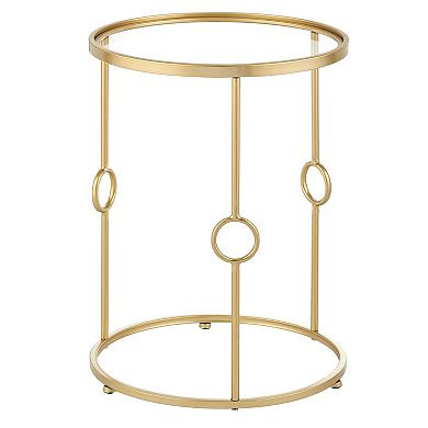 mDesign Round Inlay Top Accent Table