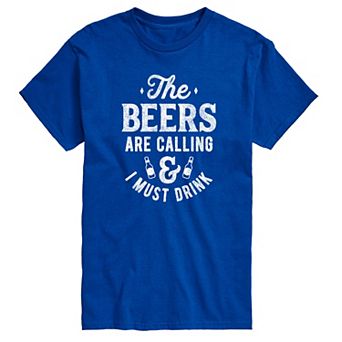 Men's The Beers Are Calling & I Must Drink Graphic Tee