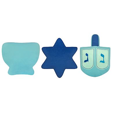 Celebrate Together™ Hanukkah Menorah, Star, & Dreidel 3-Pack Throw Pillows Set