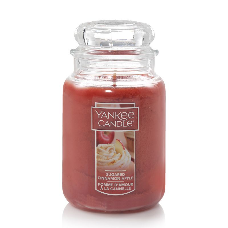 (4unidades)yankee candle sugared cinnamon apple - 22 oz original large jar scented candle