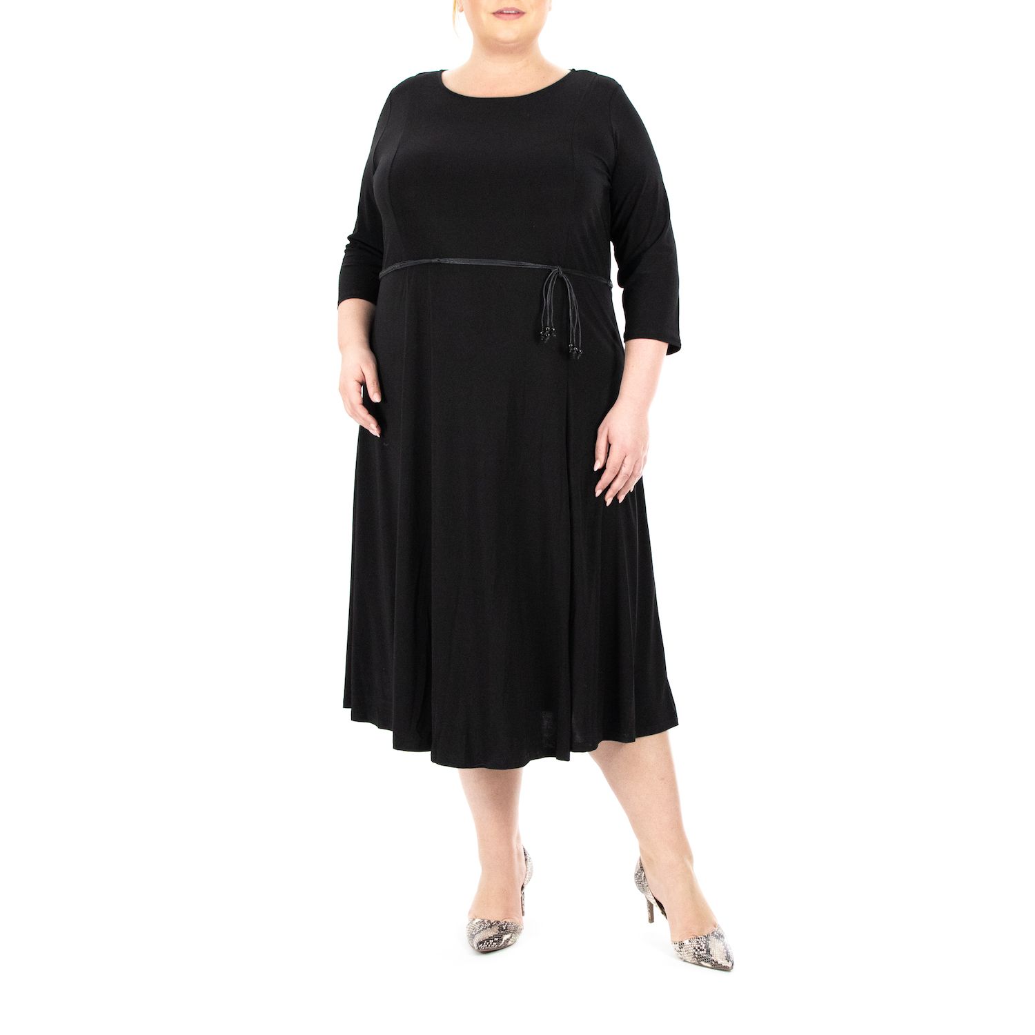 Kohls plus size black on sale dresses