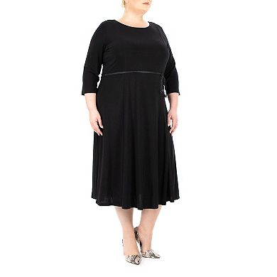 Plus Size Nina Leonard Sylvia Midi Dress