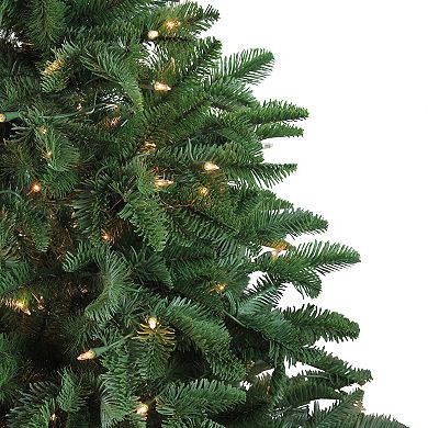 Northlight 4.5-ft. Pre-Lit Clear Lights Potted Sierra Norway Spruce Slim Artificial Christmas Tree