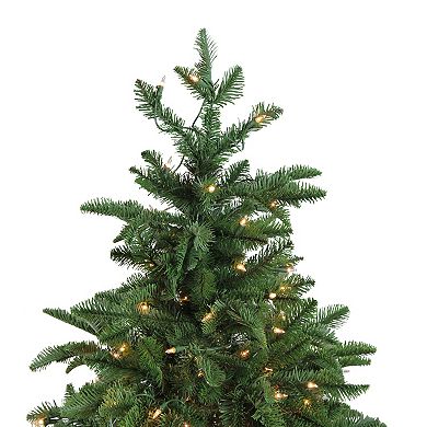 Northlight 4.5-ft. Pre-Lit Clear Lights Potted Sierra Norway Spruce Slim Artificial Christmas Tree