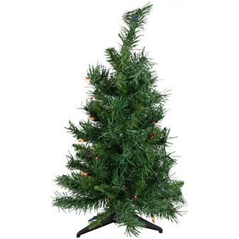 Northlight 2-ft. Pre-Lit Medium Royal Pine Artificial Christmas Tree - Multicolor Lights