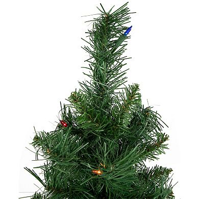 Northlight 2-ft. Pre-Lit Medium Royal Pine Artificial Christmas Tree - Multicolor Lights