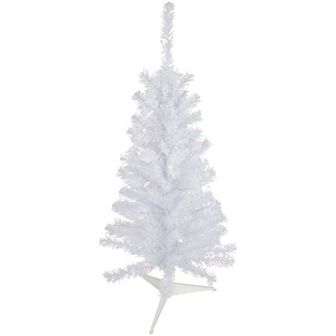 Northlight 3' Pre-Lit Woodbury White Pine Slim Artificial Christmas Tree - Clear Lights