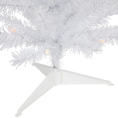 Northlight 3' Pre-Lit Woodbury White Pine Slim Artificial Christmas Tree - Clear Lights