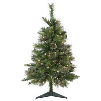 Northlight 3' Pre-Lit Kingston Cashmere Pine Full Artificial Christmas Tree with Clear Lights