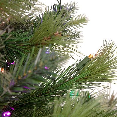 Northlight 3' Pre-Lit Kingston Cashmere Pine Full Artificial Christmas Tree with Multi-Colored LED Lights