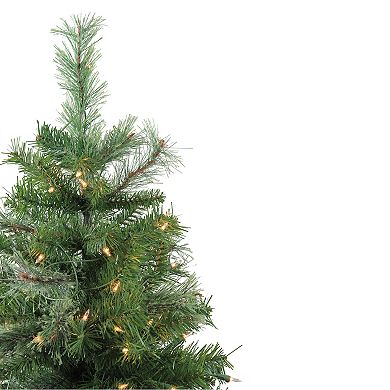 Northlight 4-ft. Pre-Lit Mixed Cashmere Pine Medium Artificial Christmas Tree - Clear Lights