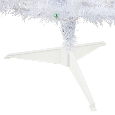 Northlight 3' Pre-Lit Woodbury White Pine Slim Artificial Christmas Tree - Green Lights