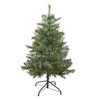 Northlight 4-ft. Pre-Lit Multi Lights Mixed Cashmere Pine Artificial Christmas Tree