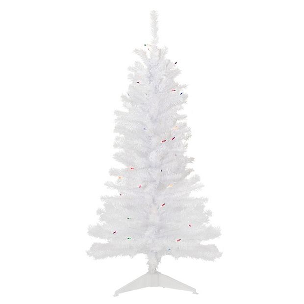 Northlight 4-ft. Pre-Lit Multi-Color Lights Woodbury White Pine