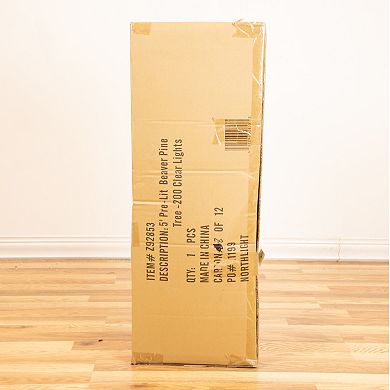 Northlight 5-ft. Pre-Lit Clear Lights Green Medium Beaver Pine Artificial Christmas Tree