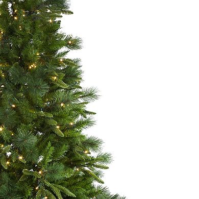 Northlight 6.5-ft. Pre-Lit Warm White LED Lights Rosemary Emerald Angel Pine Artificial Christmas Tree