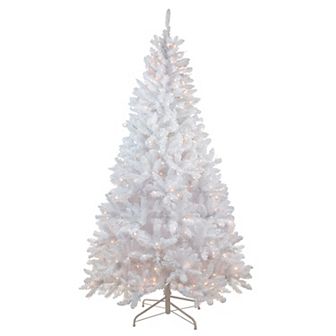 Northlight 6-ft. Pre-Lit Clear Lights Medium Flocked White Pine Artificial Christmas Tree