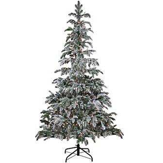 Northlight 6.5-ft. Pre-Lit Clear Lights Full Flocked Whistler Noble Fir Artificial Christmas Tree