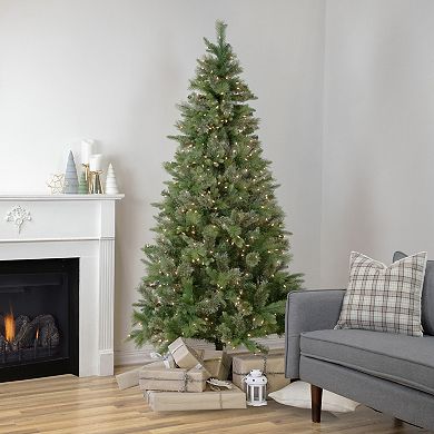 Northlight 6.5' Pre-Lit Kingston Cashmere Pine Artificial Christmas Tree with Clear Lights