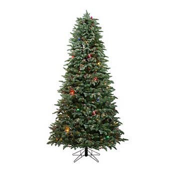 Northlight 6.5-ft. Pre-Lit Multicolor Lights Medium Frosted Dunton Spruce Artificial Christmas Tree