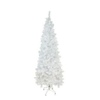 Northlight 6.5-ft. Pre-Lit Pencil White Winston Pine Artificial Christmas Tree with Clear Lights
