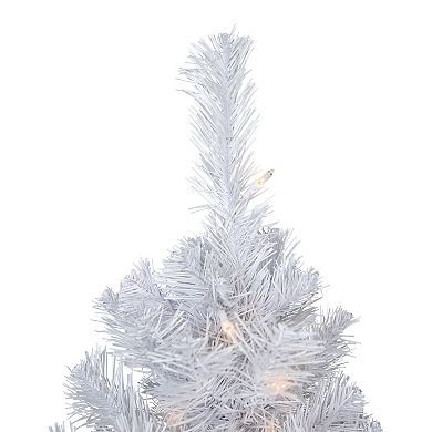 Northlight 6.5-ft. Pre-Lit Pencil White Winston Pine Artificial Christmas Tree - Clear Lights
