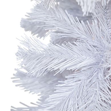 Northlight 6.5-ft. Pre-Lit Pencil White Winston Pine Artificial Christmas Tree - Clear Lights