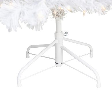 Northlight 6.5-ft. Pre-Lit Pencil White Winston Pine Artificial Christmas Tree - Clear Lights