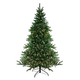 Northlight 6.5-ft. Pre-Lit Dual LED Lights Medium Instant-Connect Noble Fir Artificial Christmas Tree
