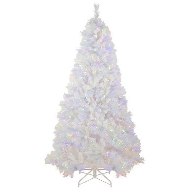 Northlight 6.5' Pre-Lit Seneca White Spruce Artificial Christmas Tree with Dual Function LED Lights