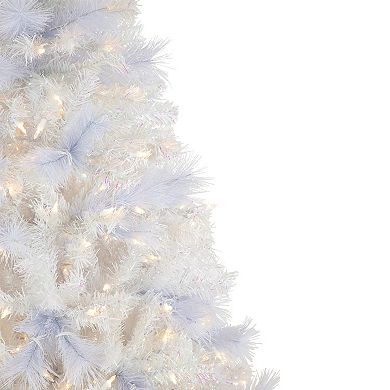 Northlight 6.5' Pre-Lit Seneca White Spruce Artificial Christmas Tree with Dual Function LED Lights