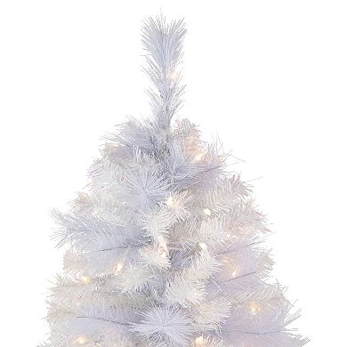 Northlight 6.5' Pre-Lit Seneca White Spruce Artificial Christmas Tree with Dual Function LED Lights