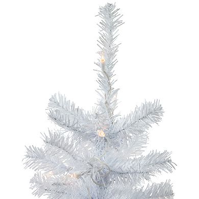Northlight 2' Pre-Lit Woodbury White Pine Slim Artificial Christmas Tree - Clear Lights
