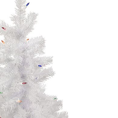 Northlight 3-ft. Pre-Lit Multicolor Lights Woodbury White Pine Slim Artificial Christmas Tree