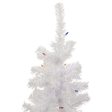 Northlight 3-ft. Pre-Lit Multicolor Lights Woodbury White Pine Slim Artificial Christmas Tree