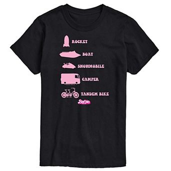Big & Tall Barbie The Movie Theatrical Vehicles Graphic Tee