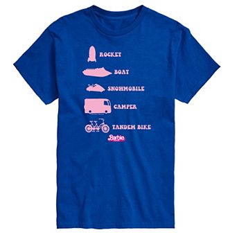 Big & Tall Barbie The Movie Theatrical Vehicles Graphic Tee