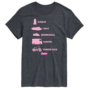 Big & Tall Barbie The Movie Theatrical Vehicles Graphic Tee