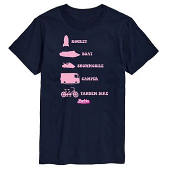 Big & Tall Barbie The Movie Theatrical Vehicles Graphic Tee