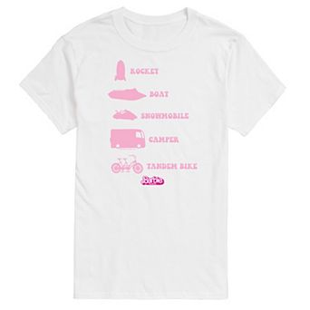 Big & Tall Barbie The Movie Theatrical Vehicles Graphic Tee