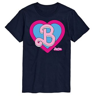 Big & Tall Barbie The Movie Theatrical Heart Crest Graphic Tee